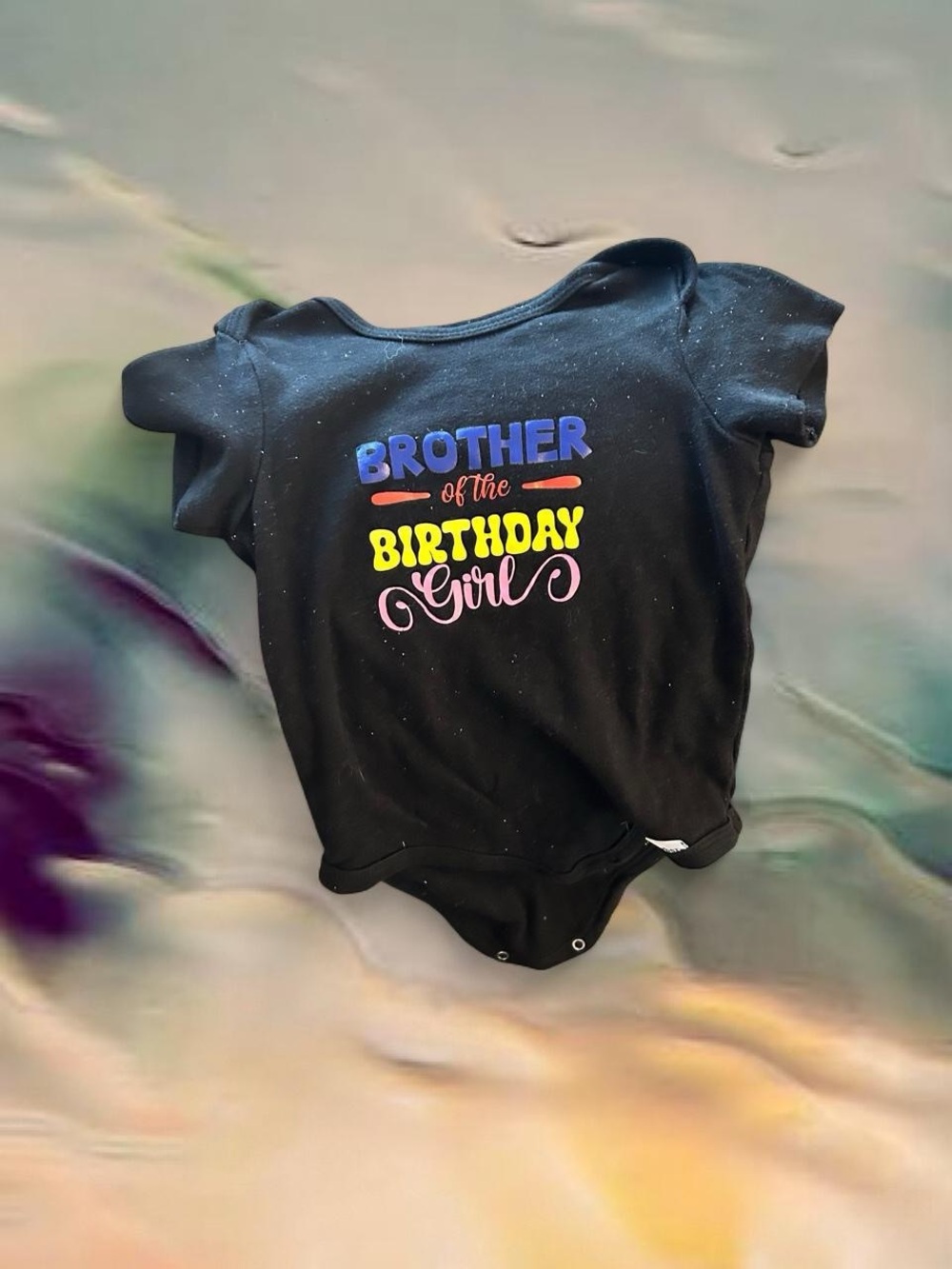 Gerber Black "Brother of the Birthday Girl" One-Piece